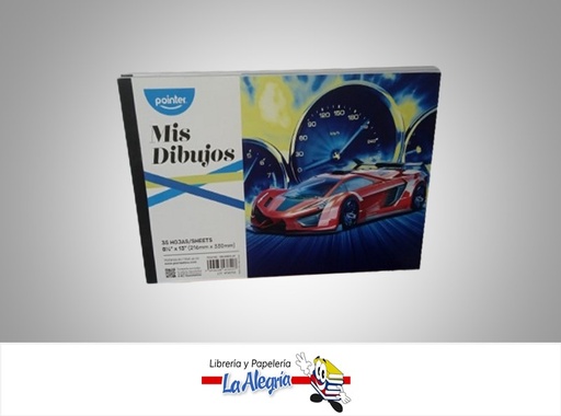 [7453038438407] BLOCK DIBUJO ENCOLADO MIS DIBUJOS DB8095535; 21.6 X 33 CM 35 HOJAS MARCA POINTER