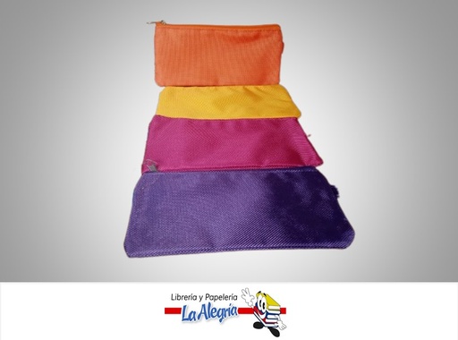 [7453038427258] CARTUCHERA PLANA FL113 9.5X22CM COLORES VARIOS MARCA POINTER