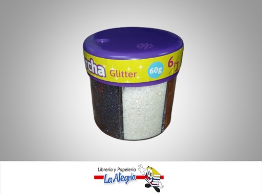[7453038426213] ESCARCHA GL1860GM 60G ENVASE DE 6 COLORES MARCA POINTER