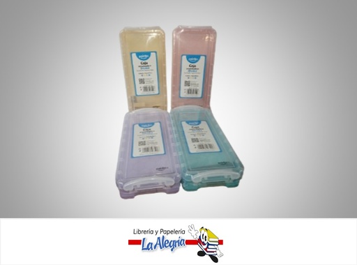 [7453078507590] ESTUCHE PLASTICO PARA LAPICES PB2306 11X20CM 4 COLORES MARCA POINTER