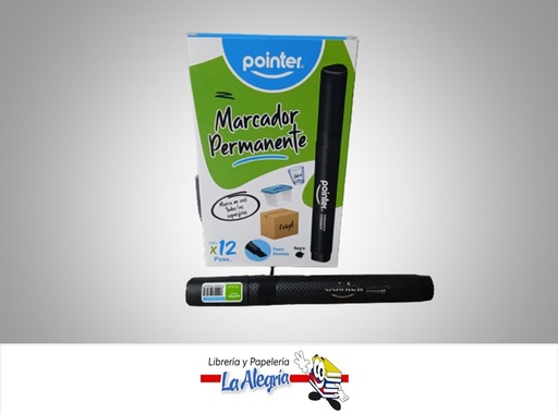 [7453078503035] MARCADOR PERMANENTE PM80N NEGRO UND MARCA POINTER