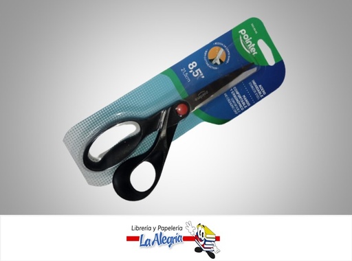 [7453038407199] TIJERA 8.5" DE OFICINA SS06085 ACERO INOXIDABLE  MARCA POINTER
