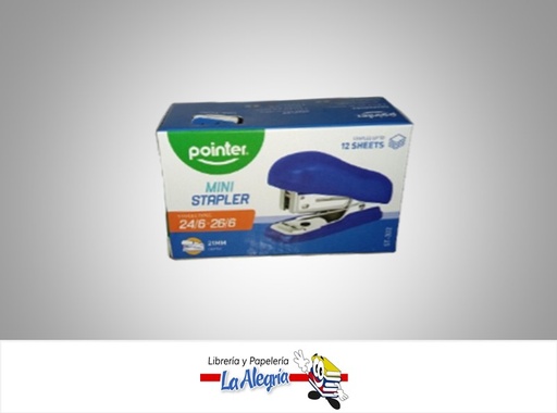 [7453010002374] ENGRAPADORA MINI 24/6-26/6 ST302 12 HOJAS MARCA POINTER