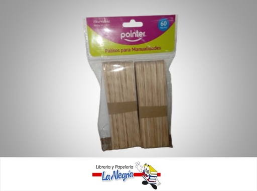 [7453038493482] PALETA MADERA 150MM NATURAL PAQ 60UND ST60G1 MARCA POINTER