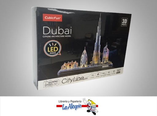 [6944588205232] ROMPECABEZA 3D DUBAI LINE LED INSIDE 182 PZA MARCA CUBICFUN