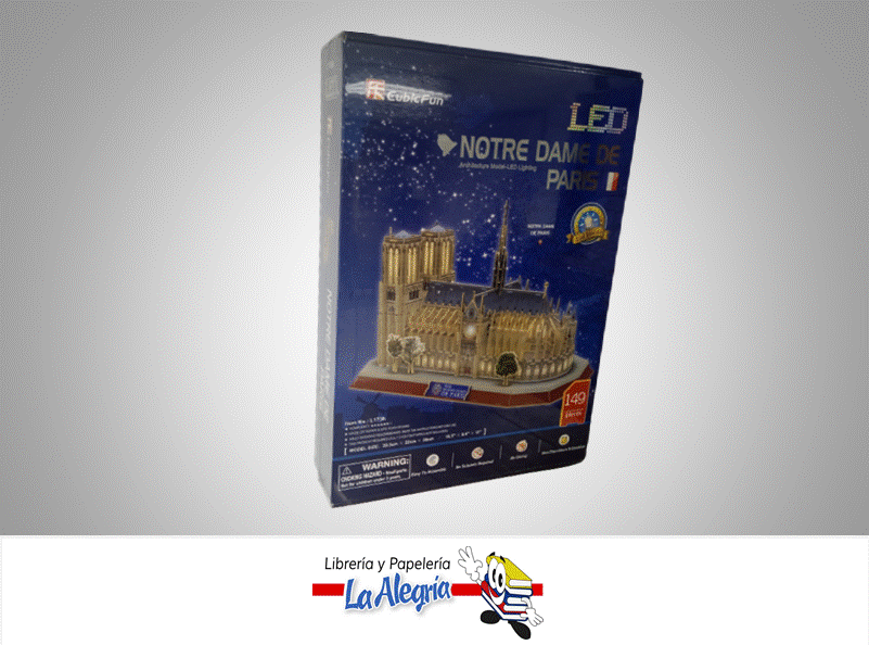 [6944588205096] ROMPECABEZA 3D NOTRE DAME DE PARIS INSIDE 149 PZA MARCA CUBICFUN