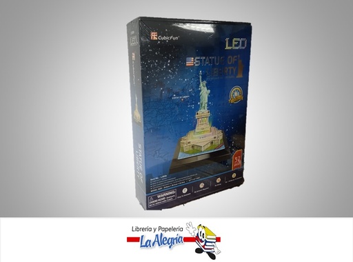 [6944588205058] ROMPECABEZA 3D ESTATUA DE LA LIBERTAD INSIDE 37 PZA MARCA CUBICFUN