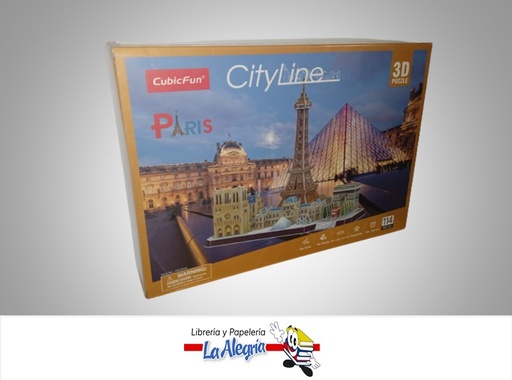 [6944588202545] ROMPECABEZA 3D PARIS CITY LINE 114 PZA MARCA CUBICFUN