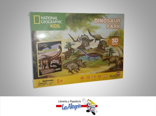 [6944588209735] ROMPECABEZA 3D DINOSAUR PARK NATGEO 43 PZA MARCA CUBICFUN
