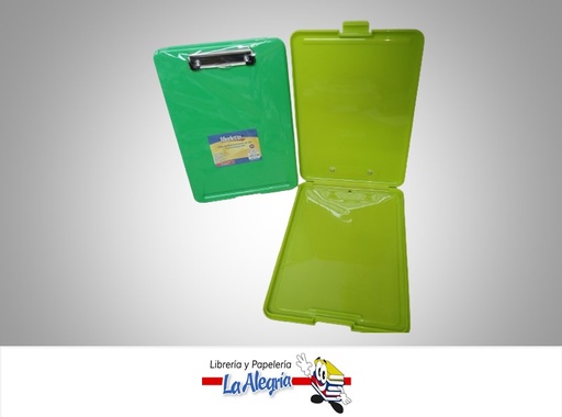 [7450008857404] TABLA DE CHEQUEO PLASTICA CON TAPA A4 COLORES NEON MARCA MERLETTO
