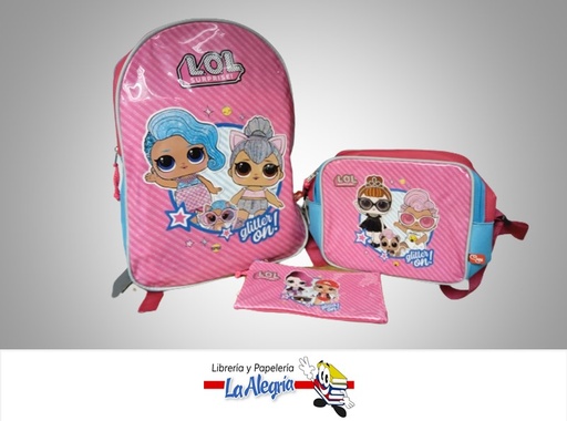 [7591525120210] MORRAL/CARTUCHERA/LONCHERA 959055 COMBO L.O.L MARCA CAPI