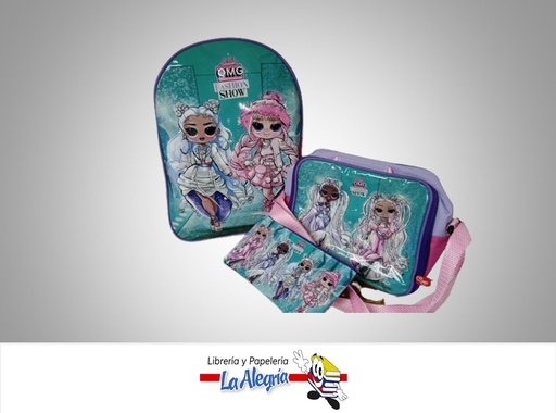 [7591525164801] MORRAL/CARTUCHERA/LONCHERA 959099 COMBO L.O.L MARCA CAPI