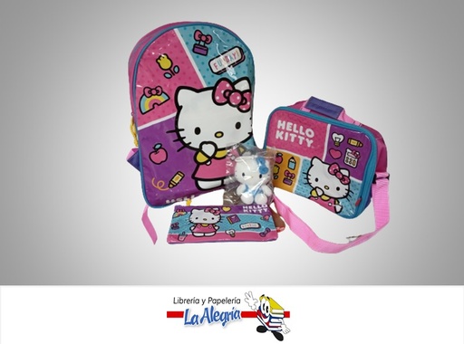 [7591525166119] MORRAL/CARTUCHERA/LONCHERA 959105 COMBO HELLO KITTY + PELUCHE  MARCA CAPI