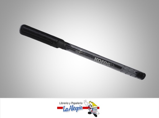 [9023800382214] BOLIGRAFO CON TAPA TRANSPARENTE K2 SOFTGRIP FINO NEGRO UND MARCA KORES
