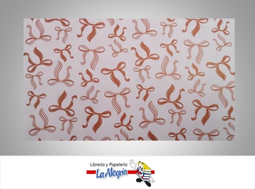 [PRP0105] PAPEL DE REGALO LAZO 66X46 CM ROSADO UND MARCA PAPURRI