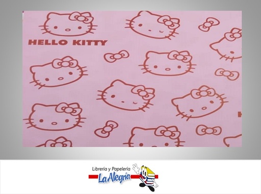 [PRP0115] PAPEL DE REGALO HELLO KITTY 66X46 CM ROSADO UND MARCA PAPURRI