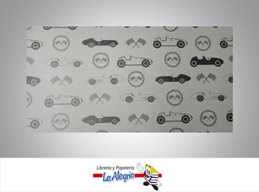 [PRP0124] PAPEL DE REGALO FORMULA 1 66X46 CM NEGRO UND MARCA PAPURRI