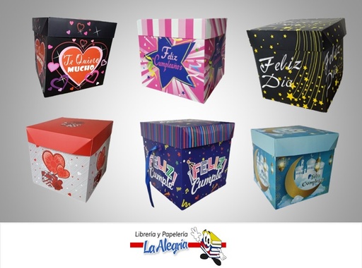 [CR15GENERICO] CAJA REGALO 15X15X15CM MODELOS VARIOS MARCA S/M