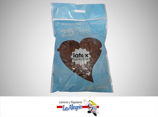 [GL1225033] GLOBO R12" LATEX MATTE MARRON PAQ DE 25 UND MARCA S/M