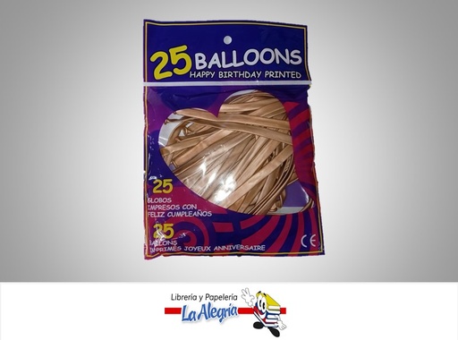 [GMF25018] GLOBO MIL FIGURAS METALIZADO BRONCE 25 UND MARCA S/M