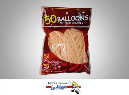 [GMFP5042] GLOBO MIL FIGURAS PASTEL NARANJA   PAQ DE 50 UND MARCA S/M