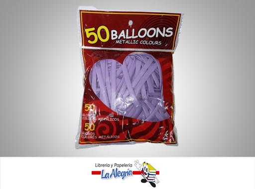 [GMFP5030] GLOBO MIL FIGURAS PASTEL LILA PAQ DE 50 UND MARCA S/M