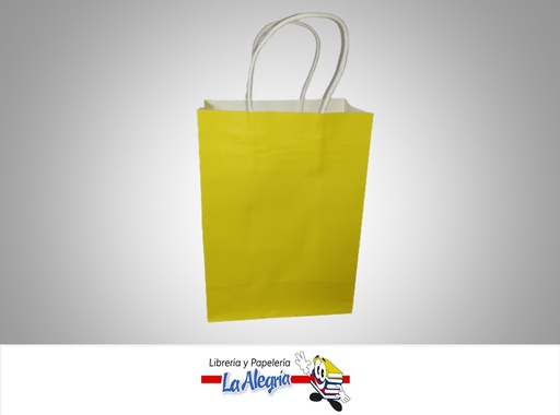 [BU21X15X803] BOLSA DE REGALO KRAFT 21X15X8 CM AMARILLO MARCA S/M