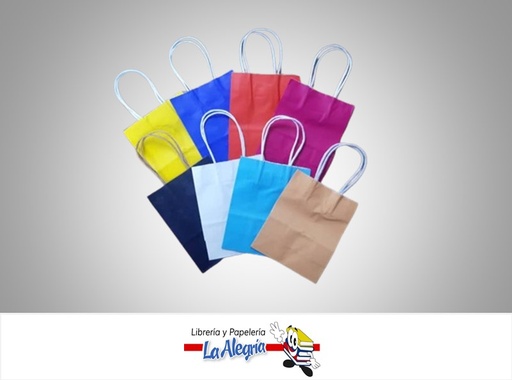 [BUP17X12UNI] BOLSA DE REGALO COTILLON 17X12X7CM COLORES SURTIDOS MARCA S/M