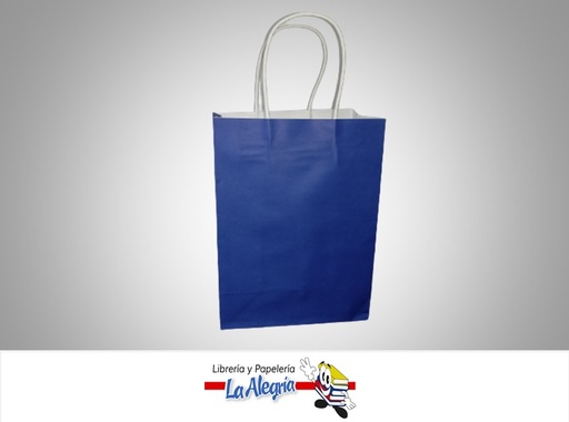 [BU17X12X710] BOLSA DE REGALO KRAFT 17X12X7CM CM AZUL MARCA S/M