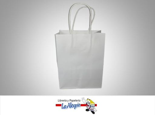 [BU17X12X716] BOLSA DE REGALO KRAFT 17X12X7CM CM BLANCO MARCA S/M