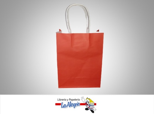 [BU17X12X751] BOLSA DE REGALO KRAFT 17X12X7CM CM ROJO MARCA S/M