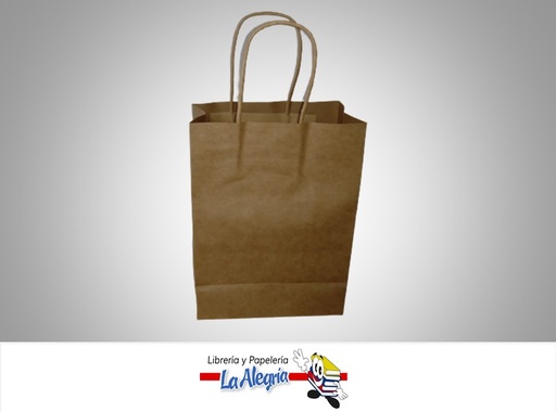 [BU17X12X700] BOLSA DE REGALO KRAFT 17X12X7CM CM NATURAL MARCA S/M