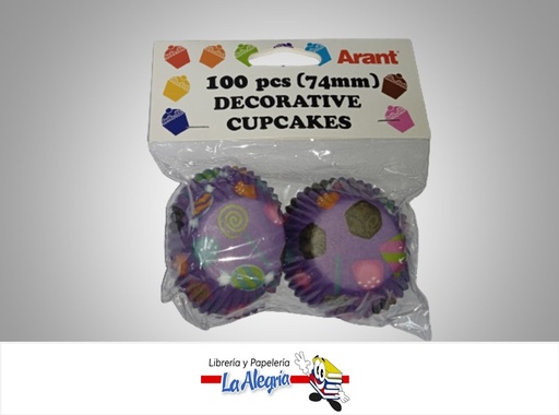 [7687435480961] CAPACILLO CON DISENO 74MM 100 PZ GOLOSINAS MARCA ARANT