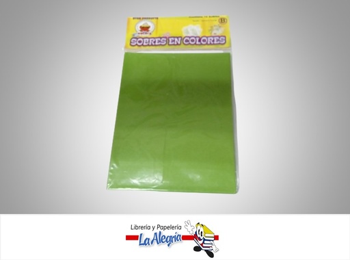 [SOBB07] SOBRE B 16.5X11.2 CM VERDE MEDIO UND MARCA S/M