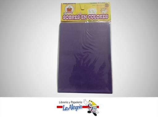 [SOBB11] SOBRE B 16,5X11,2 CM MORADO OSCURO UND MARCA CROMO DISEÑO