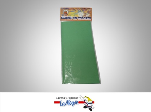 [SOBB12] SOBRE B 16,5X11,2 CM VERDE AGUA UND MARCA S/M