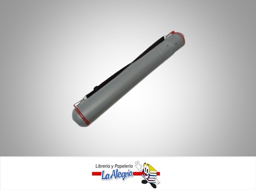 [A153008] PORTA PLANO PLASTICO TELESCOPICO 65X1000>570MM GRIS/ROJO MARCA OK