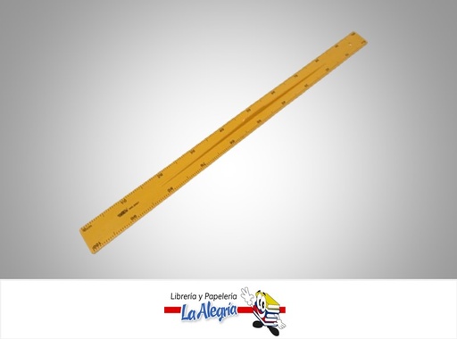 [S001] REGLA PLASTICA PARA PIZARRA 100CM DOBLE ESCALA AMARILLO UND MARCA ADELANTE