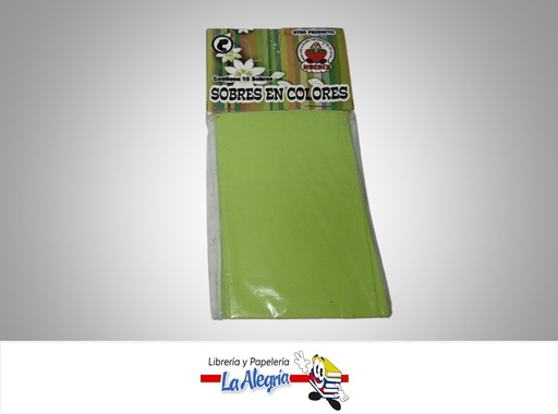 [SOBC18] SOBRE C 9X6 CM VERDE AGUA UND