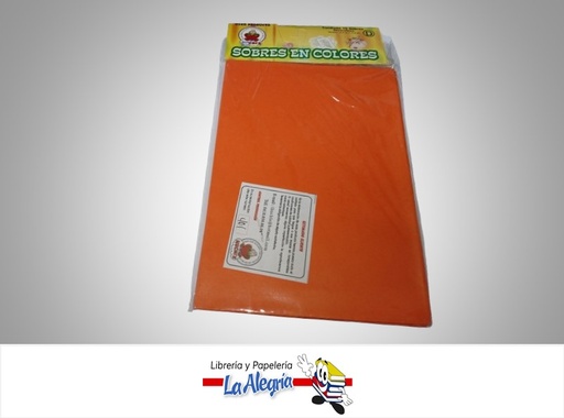 [SOBD06] SOBRE D 19,5X13 CM NARANJA MARCA CROMO DISEÑOS