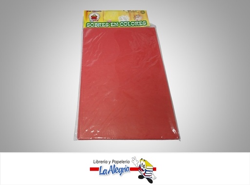 [SOBD10] SOBRE D 19,5X13 CM ROJO MARCA CROMO DISEÑOS