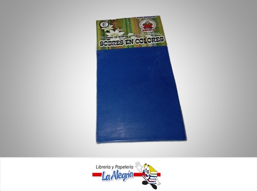 [SOBE01] SOBRE E 10X7 CM AZUL UND MARCA CROMO DISEÑOS