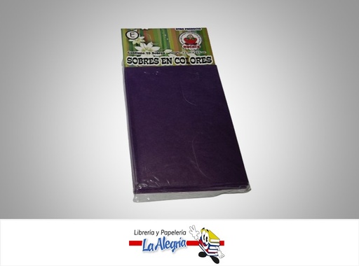 [SOBE11] SOBRE E 10X7 CM MORADO UND MARCA CROMO DISEÑOS