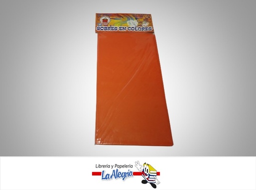[SOBI06] SOBRE I 20X9,5 CM NARANJA UND MARCA CROMO DISEÑOS