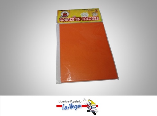 [SOBP06] SOBRE P 14X11 CM NARANJA UND MARCA CROMO DISEÑOS
