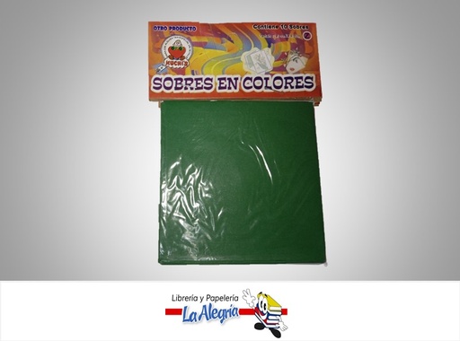 [SOBZ02] SOBRE Z 9X9 CM VERDE UND MARCA S/M