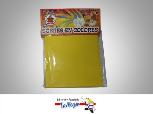 [SOBZ13] SOBRE Z 9X9 CM AMARILLO UND MARCA S/M
