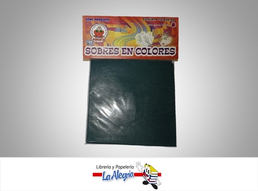 [SOBZ28] SOBRE Z 9X9 CM TURQUESA OSCURO UND MARCA S/M