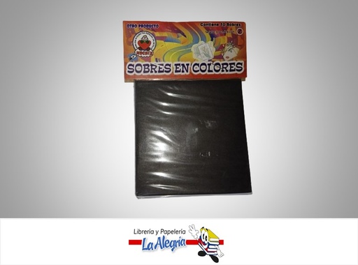 [SOBZ99] SOBRE Z 9X9 CM NEGRO UND MARCA S/M