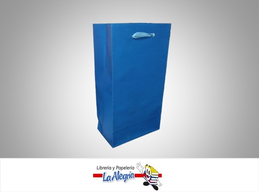 [BU10003] BOLSA DE REGALO KRAFT 14 X 25 CM AZUL REY MARCA CROMO DISEÑOS